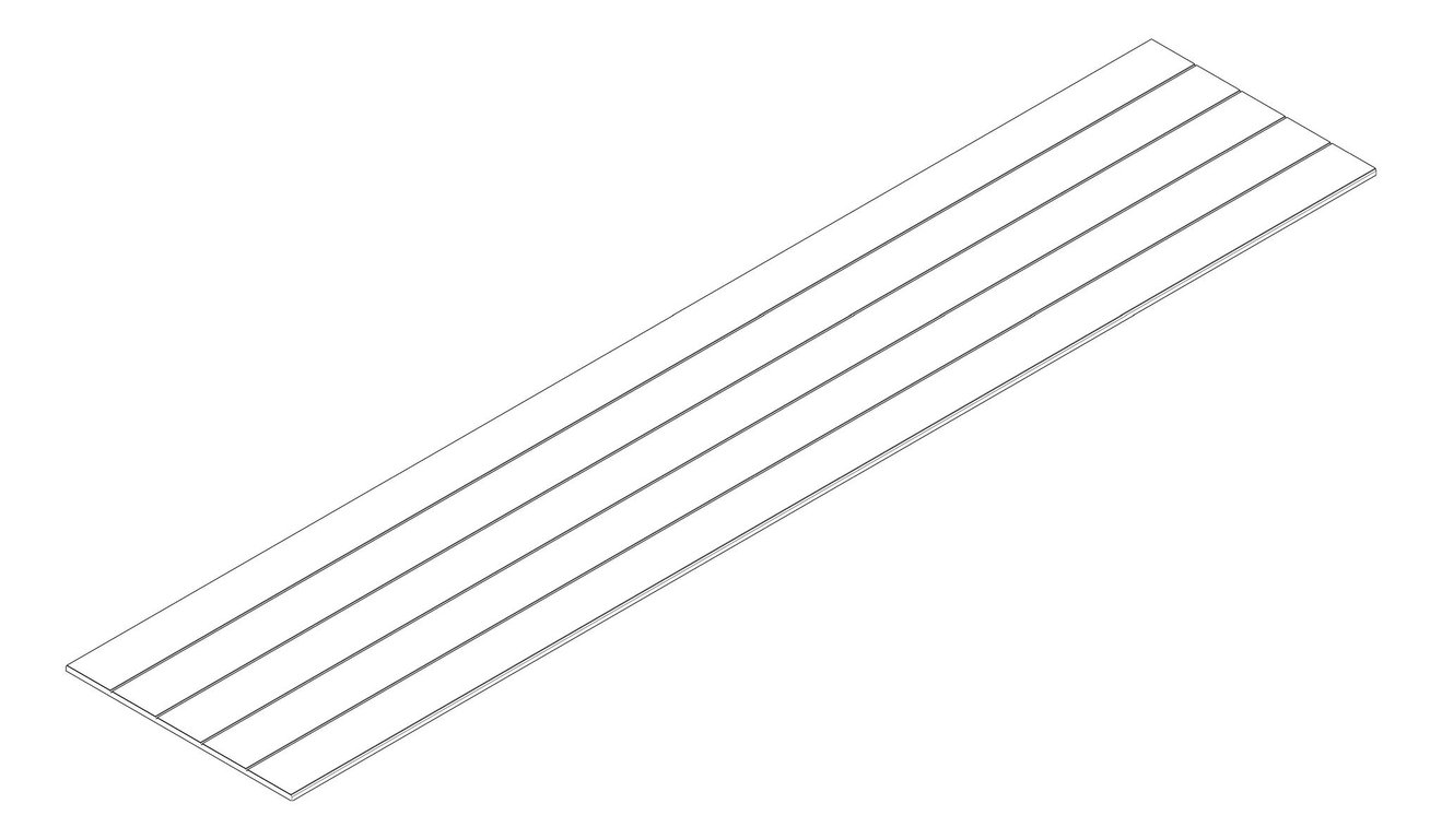 3D Documentation Image of Panel Decorative Laminex ArchitecturalCeiling VGroove100
