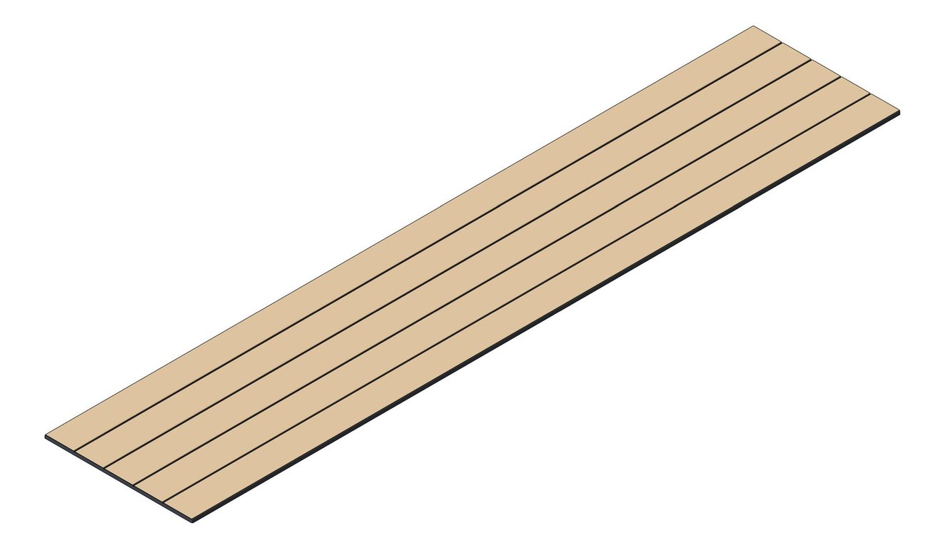 3D Shaded Image of Panel Decorative Laminex ArchitecturalCeiling VGroove100