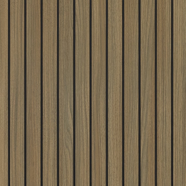 Panel Decorative Laminex Architectural Batten40 BlackShadowline DanishWalnut