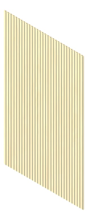 3D Presentation Image of Panel Decorative Laminex Architectural Batten40 BlackShadowline RawBirchPly