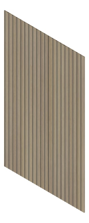 3D Presentation Image of Panel Decorative Laminex Architectural Batten60 BlackShadowline ClassicOak
