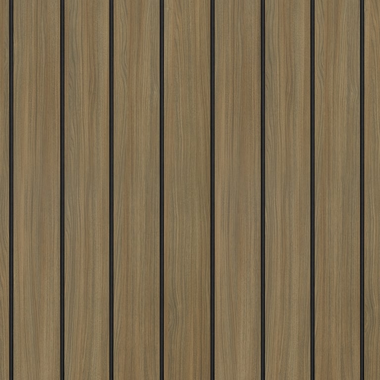 Panel Decorative Laminex Architectural Batten60 BlackShadowline DanishWalnut