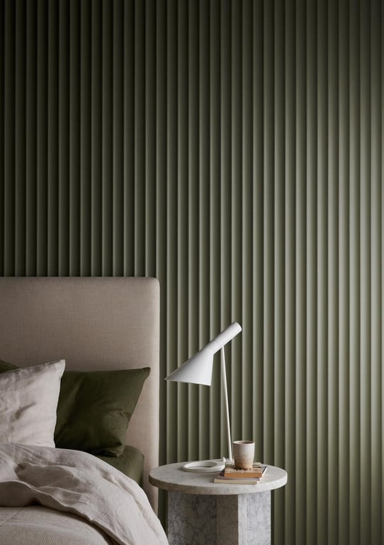 Surround Scallop45 DuluxGully (1) Image of Panel Decorative Laminex Surround Scallop45 NaturalFlora