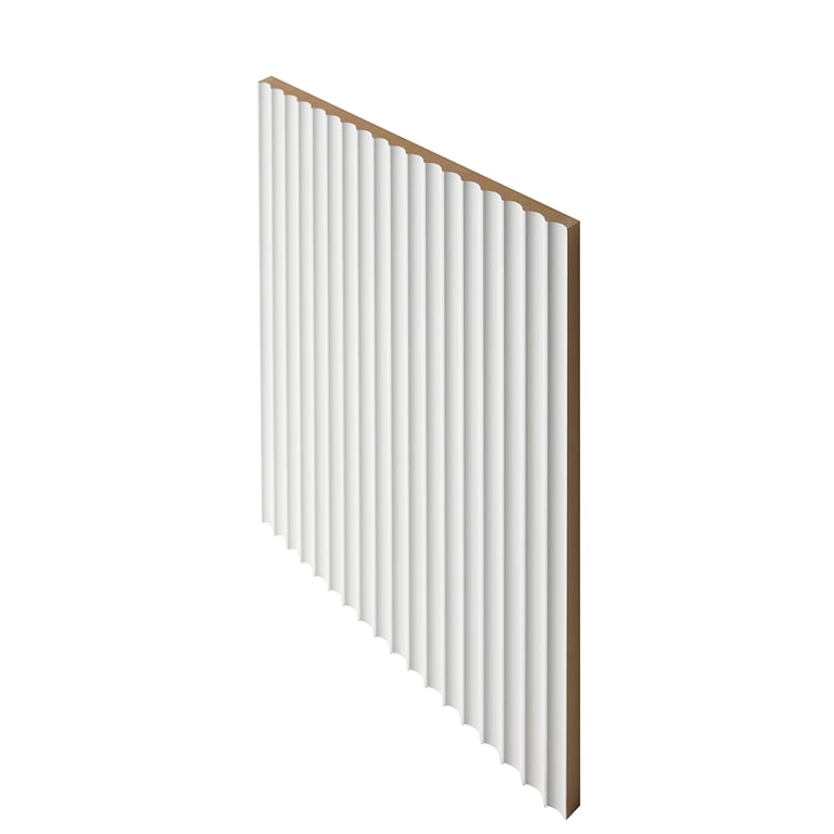 Surround eComm Top Angle Scallop 22.5 Image of Panel Decorative Laminex Surround Scallop22.5 NaturalFlora