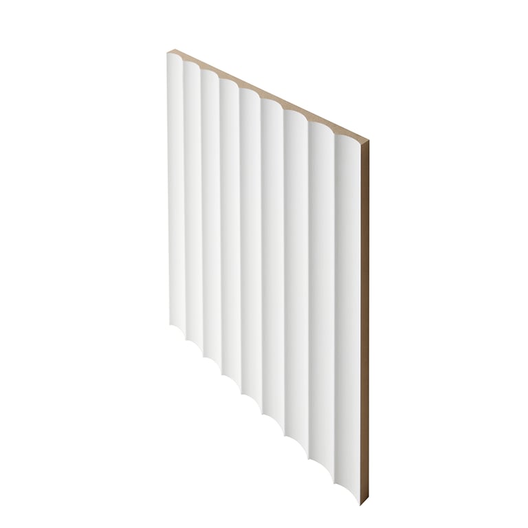 Surround eComm Top Angle Scallop 45 Image of Panel Decorative Laminex Surround Scallop45 NaturalFlora