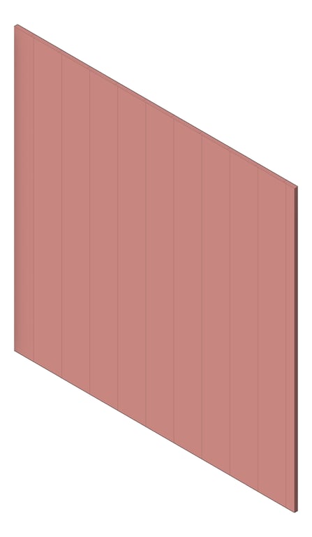 3D Shaded Image of Panel Decorative Laminex Surround Batten100 TerraRose