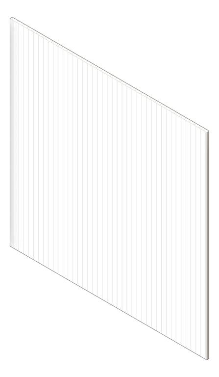 3D Shaded Image of Panel Decorative Laminex Surround Batten25 HogBristleHalf