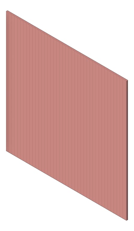 3D Shaded Image of Panel Decorative Laminex Surround Batten25 TerraRose