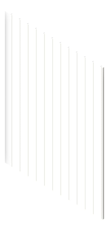 3D Presentation Image of Panel Decorative Laminex Surround Batten75 NaturalWhite
