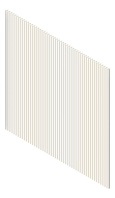 3D Presentation Image of Panel Decorative Laminex Surround DemiRound20 HogBristleHalf