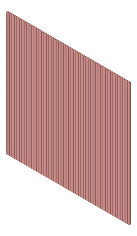 3D Presentation Image of Panel Decorative Laminex Surround DemiRound20 TerraRose
