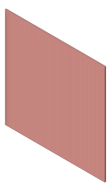 3D Shaded Image of Panel Decorative Laminex Surround DemiRound20 TerraRose