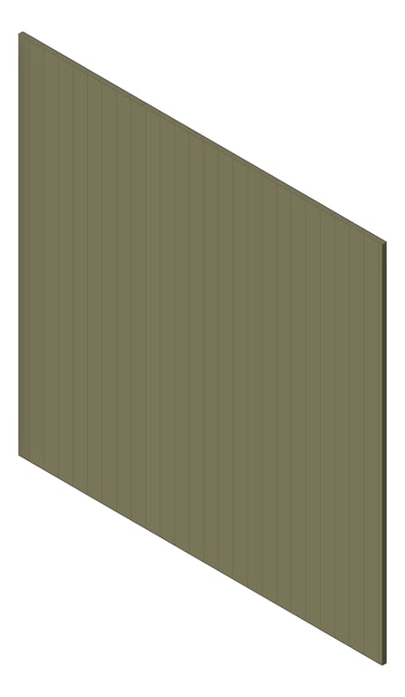 3D Shaded Image of Panel Decorative Laminex Surround DemiRound40 NaturalFlora