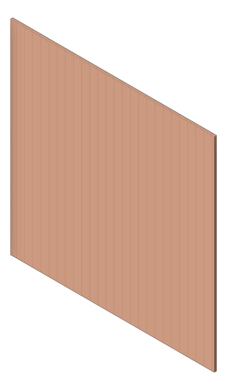 3D Shaded Image of Panel Decorative Laminex Surround DemiRound40 NewPenny