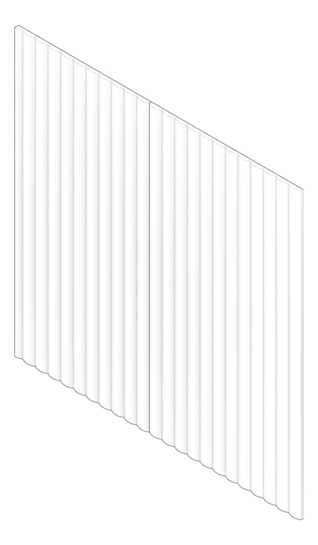 3D Documentation Image of Panel Decorative Laminex Surround DemiRound40