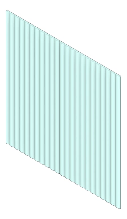 3D Shaded Image of Panel Decorative Laminex Surround DemiRound40