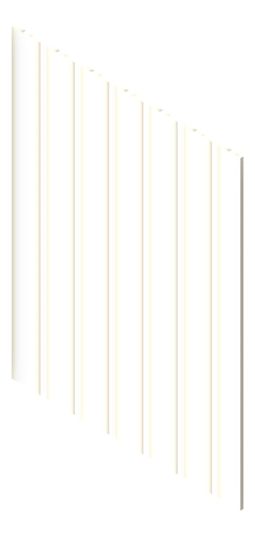3D Presentation Image of Panel Decorative Laminex Surround Scallop135 HogBristleHalf