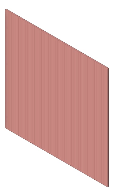 3D Shaded Image of Panel Decorative Laminex Surround Scallop22.5 TerraRose