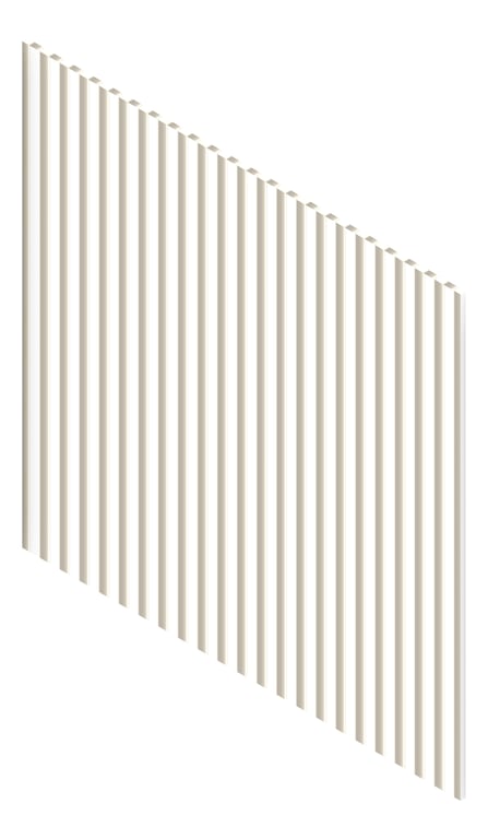 3D Presentation Image of Panel Decorative Laminex Surround Scallop45 HogBristleHalf