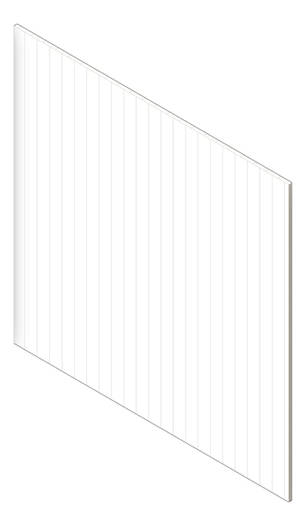 3D Shaded Image of Panel Decorative Laminex Surround Scallop45 HogBristleHalf