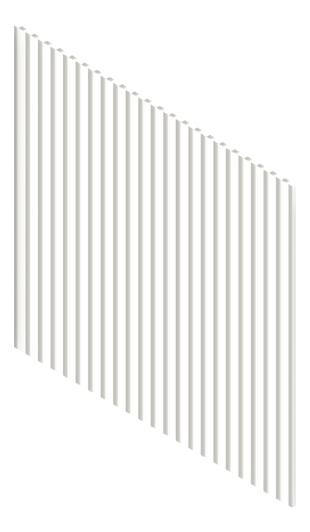 3D Presentation Image of Panel Decorative Laminex Surround Scallop45 NaturalWhite