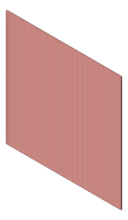 3D Shaded Image of Panel Decorative Laminex Surround Scallop45 TerraRose