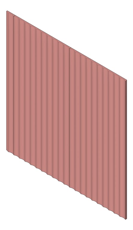 3D Shaded Image of Panel Decorative Laminex Surround Scallop45