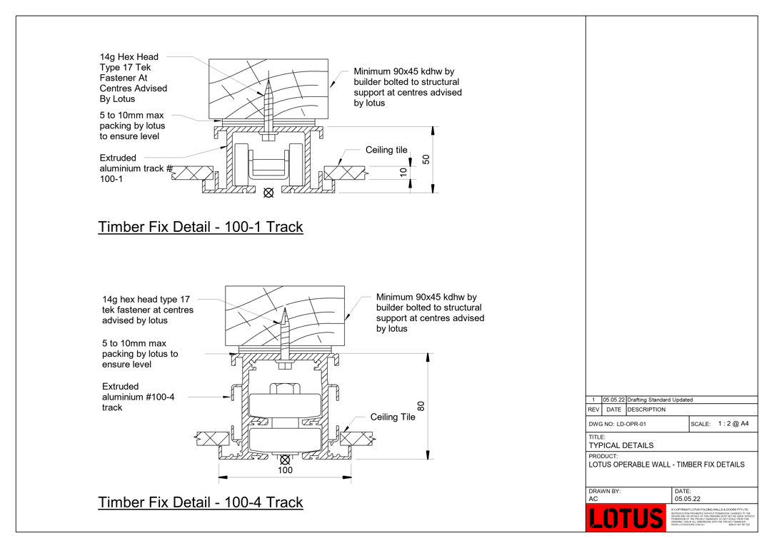 Navigate to LD-OPR-01 - LOTUS OPERABLE WALL - TIMBER FIX DETAILS