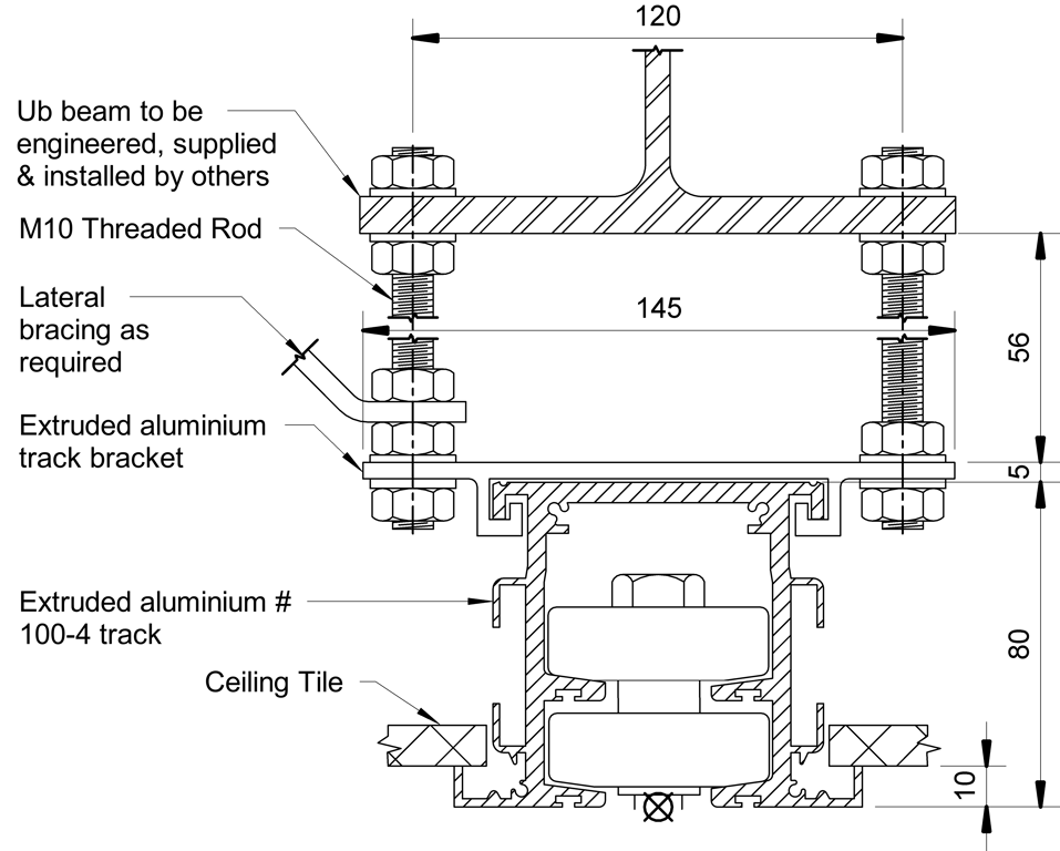 OPR - Bracket Steel Fix Detail - 100-4 Track