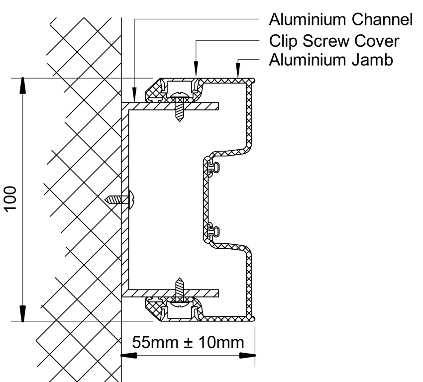 Navigate to OPR - Exposed Jamb Detail - 100 Series