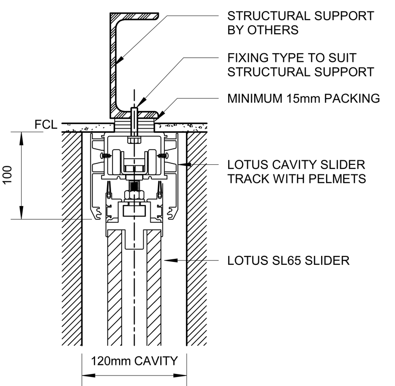  Image of SL65 - Bi-Parting Cavity Slider - Cavity Track - Head Track