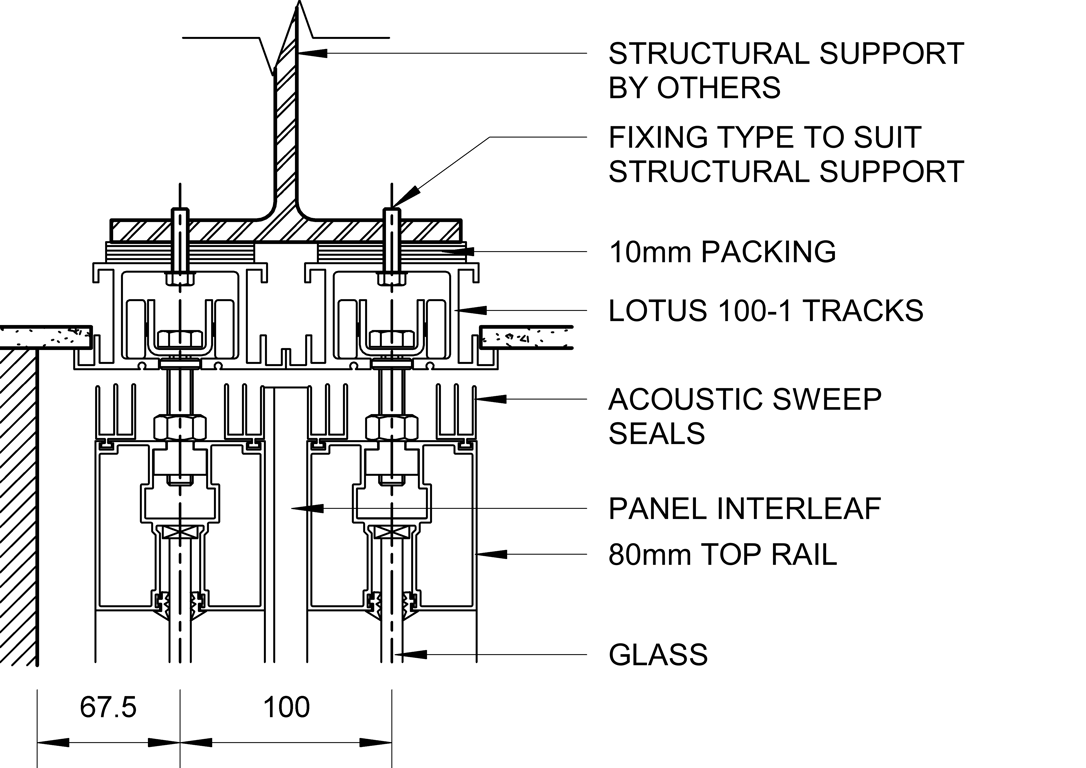 SL80+ - Dual Face Slider - Ceiling Recessed - Head Track