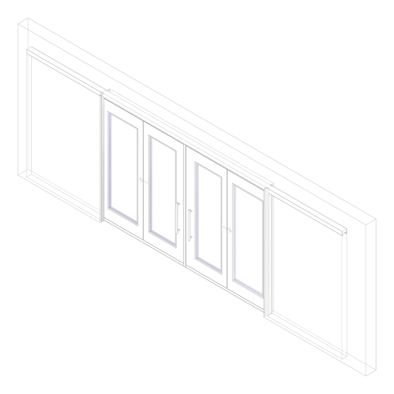 3D Documentation Image of Door Sliding LotusDoors BiParting CavityTrack