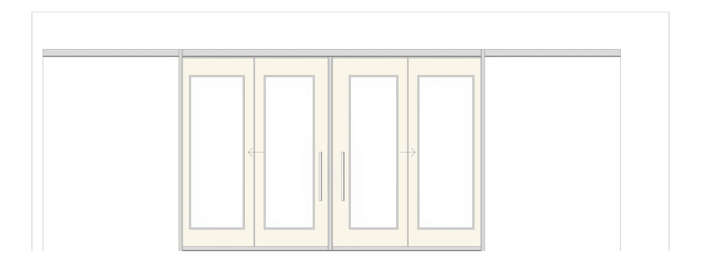 Front Image of Door Sliding LotusDoors BiParting CavityTrack