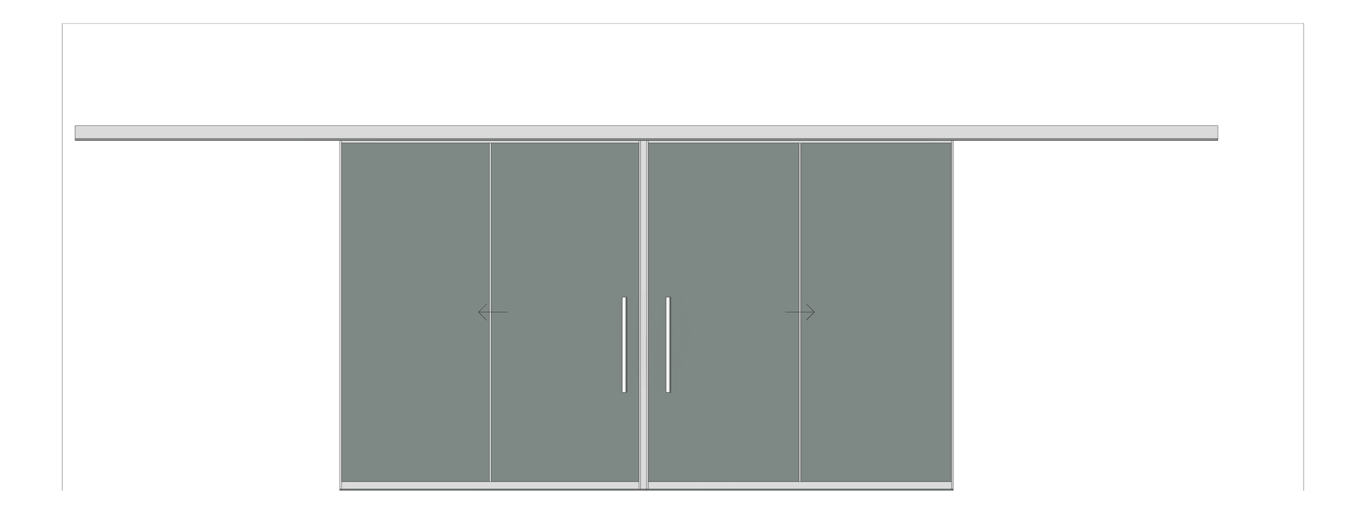 Front Image of Door Sliding LotusDoors BiParting FaceFixed