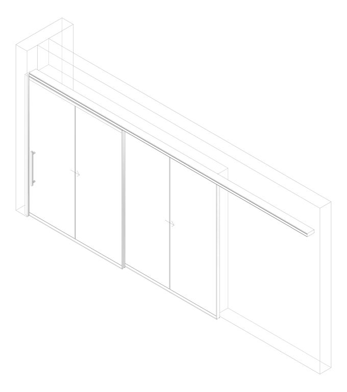 3D Documentation Image of Door Sliding LotusDoors Dual