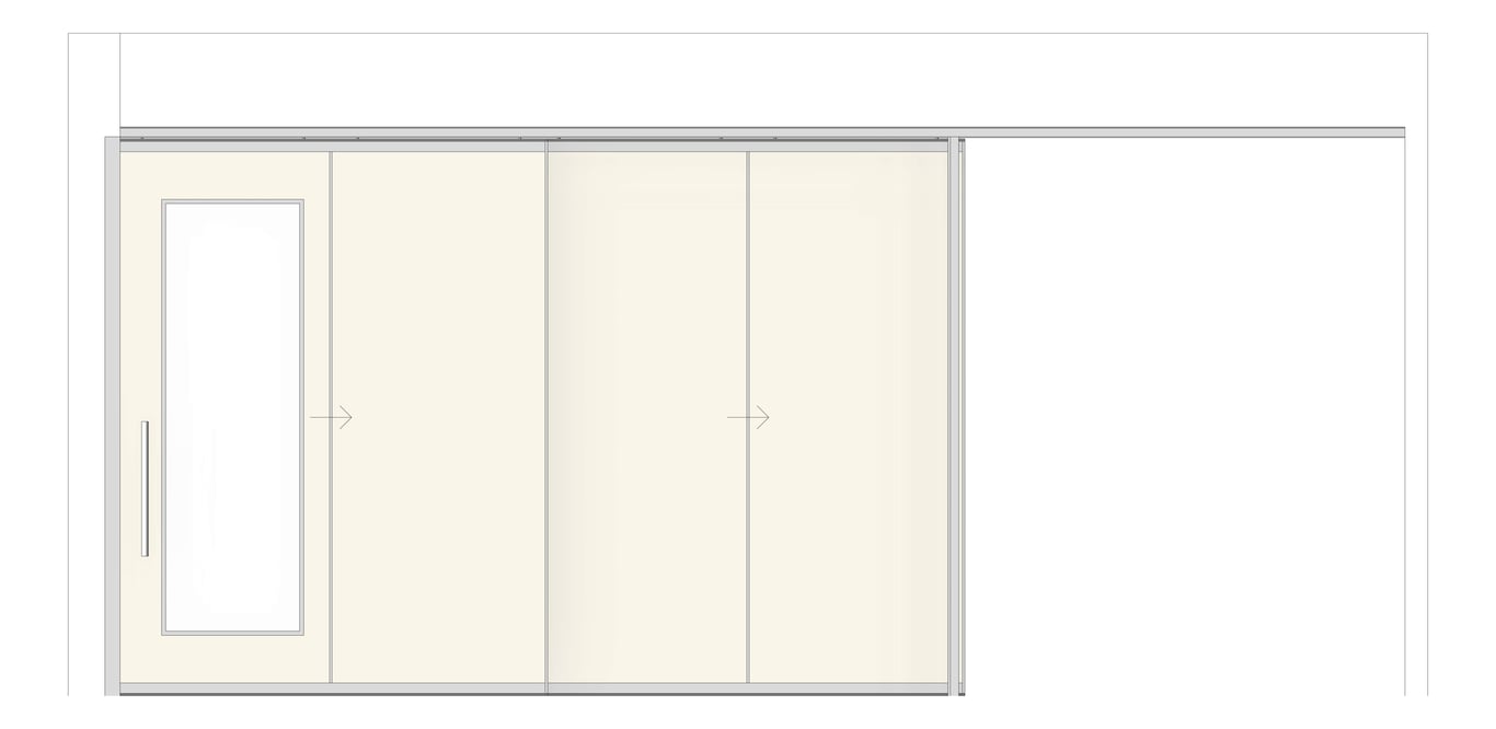 Front Image of Door Sliding LotusDoors Dual Cavity