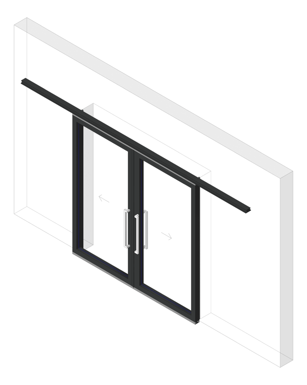 Image of Door Sliding LotusDoors Glass BiParting