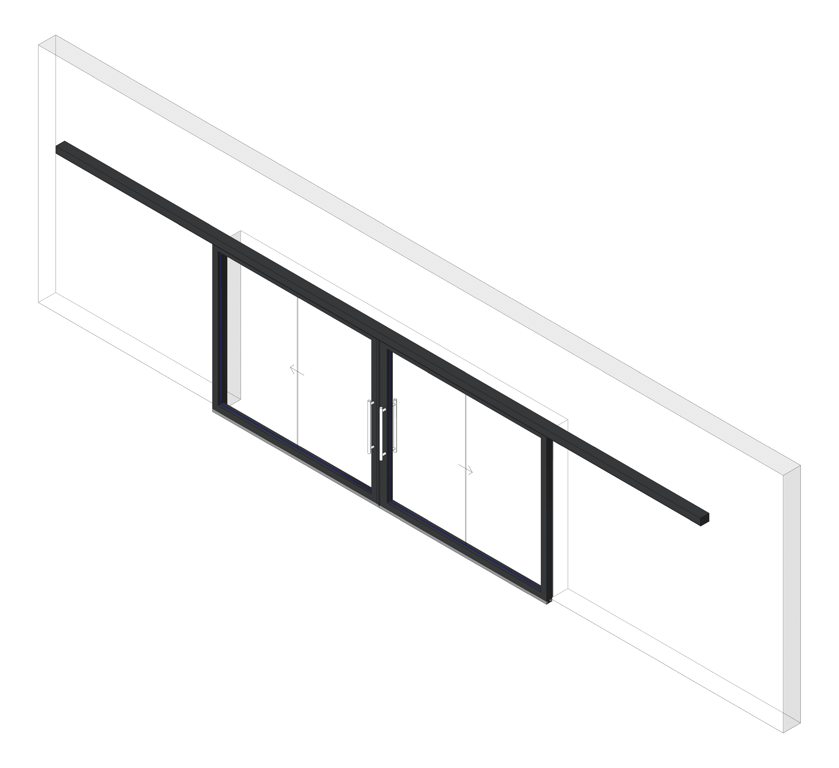 Door Sliding LotusDoors Glass BiParting FaceFixed
