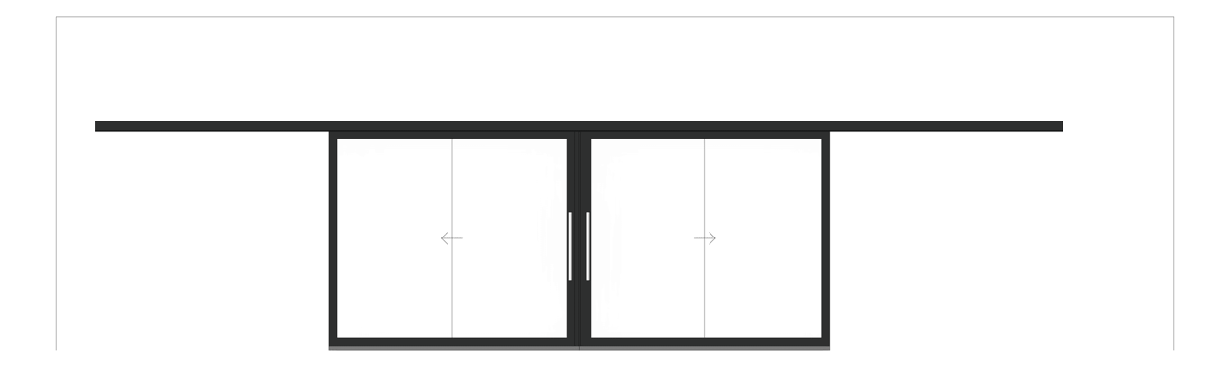 Front Image of Door Sliding LotusDoors Glass BiParting FaceFixed
