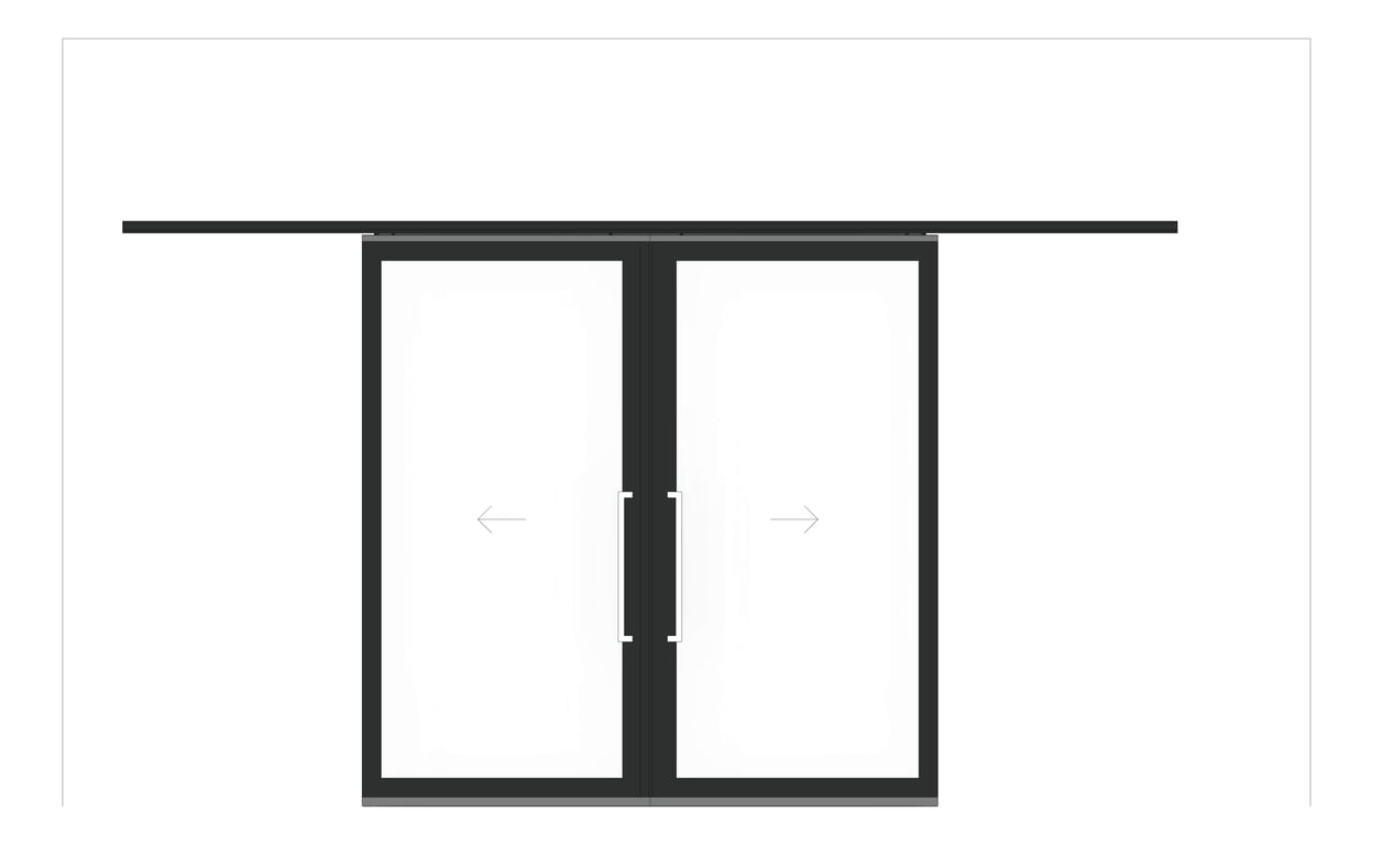 Front Image of Door Sliding LotusDoors Glass BiParting