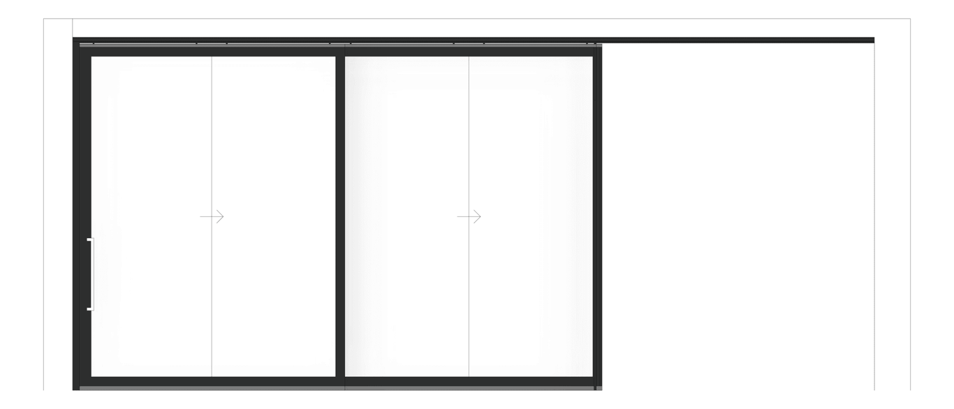 Front Image of Door Sliding LotusDoors Glass Dual Cavity