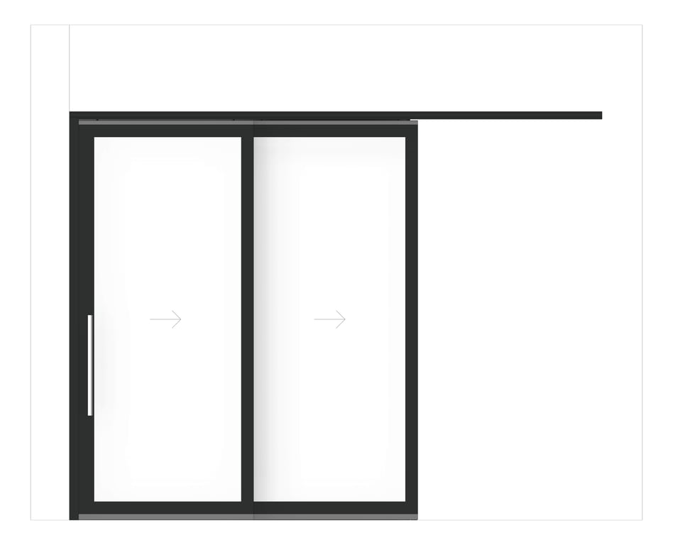 Front Image of Door Sliding LotusDoors Glass Dual