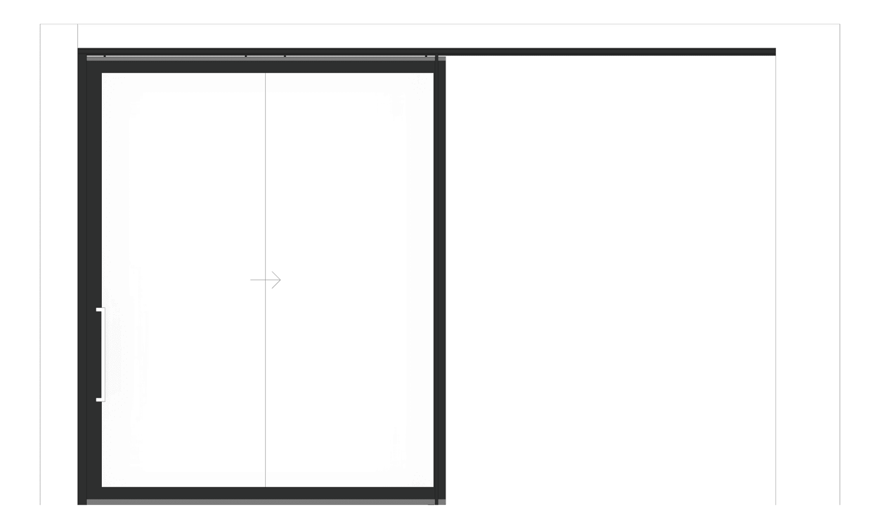 Front Image of Door Sliding LotusDoors Glass Single Cavity