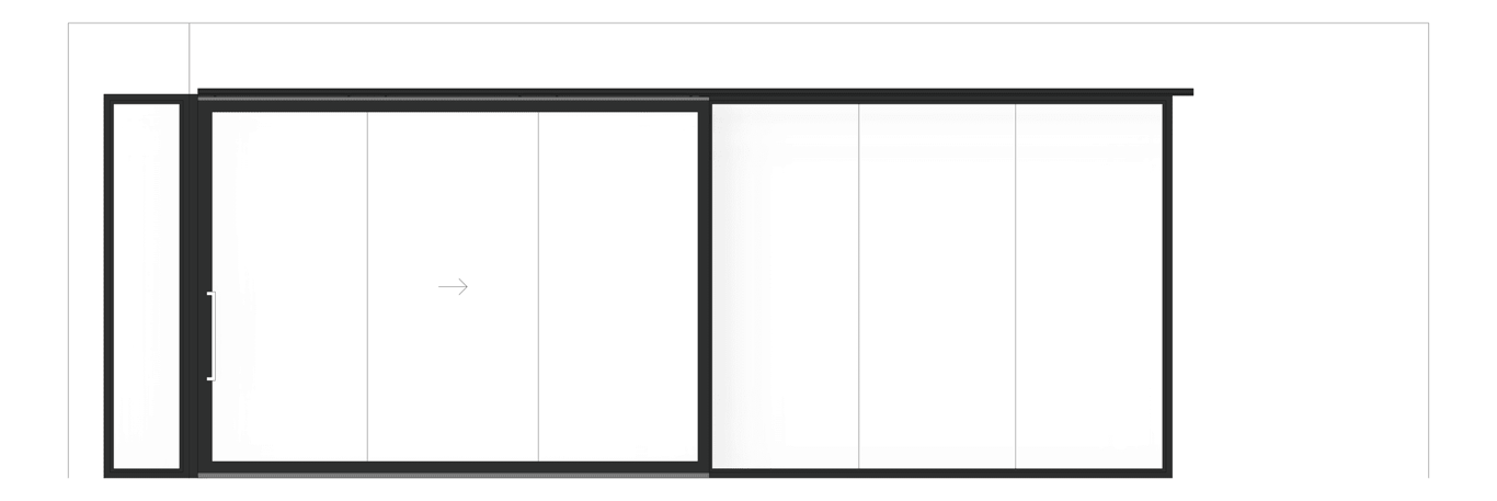 Front Image of Door Sliding LotusDoors Glass Single DualSideLight InlineJamb
