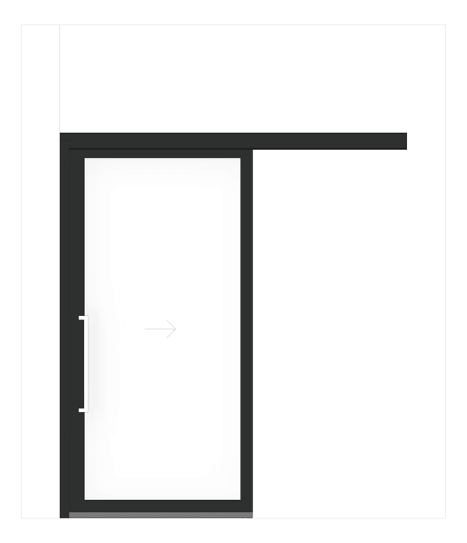 Front Image of Door Sliding LotusDoors Glass Single FaceFixed