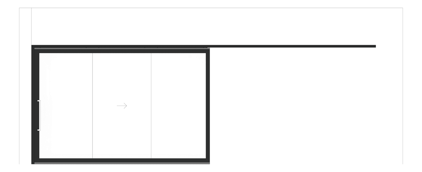 Front Image of Door Sliding LotusDoors Glass Single