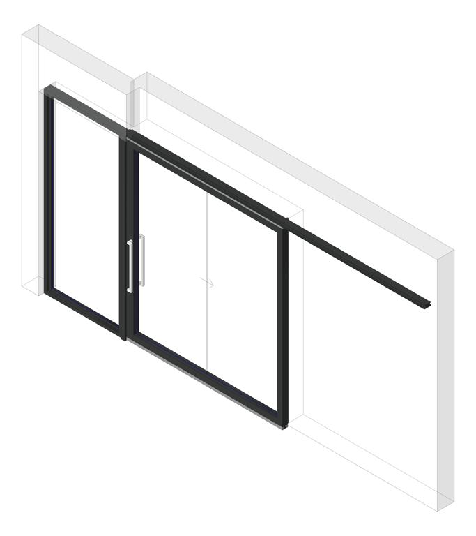 Image of Door Sliding LotusDoors Glass Single SideLight InlineJamb