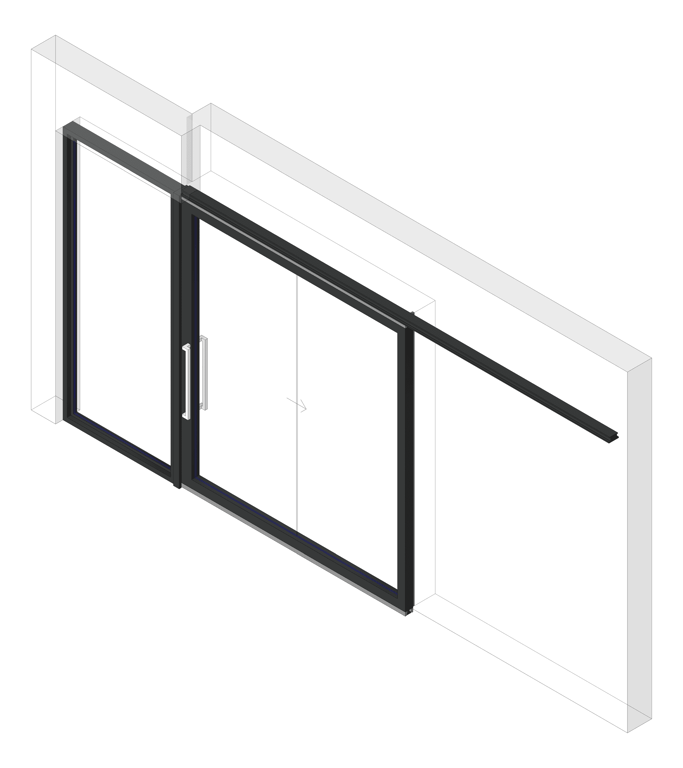 Door Sliding LotusDoors Glass Single SideLight InlineJamb