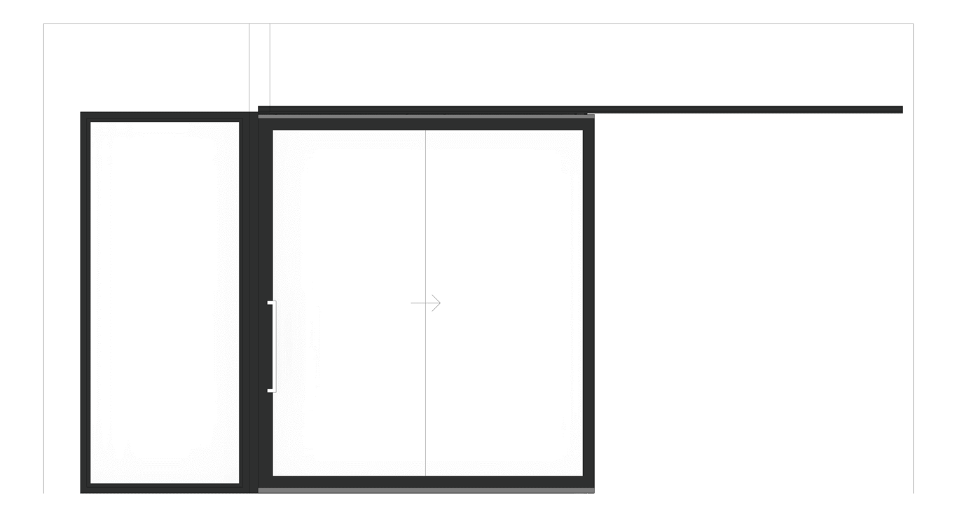 Front Image of Door Sliding LotusDoors Glass Single SideLight InlineJamb
